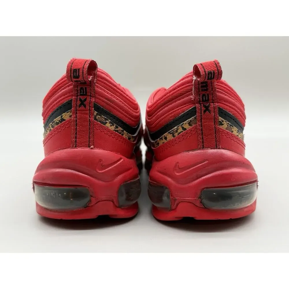 Women’s 8 Nike Air Max 97 Leopard Pack Red Black BV6113-600 Pre-owned